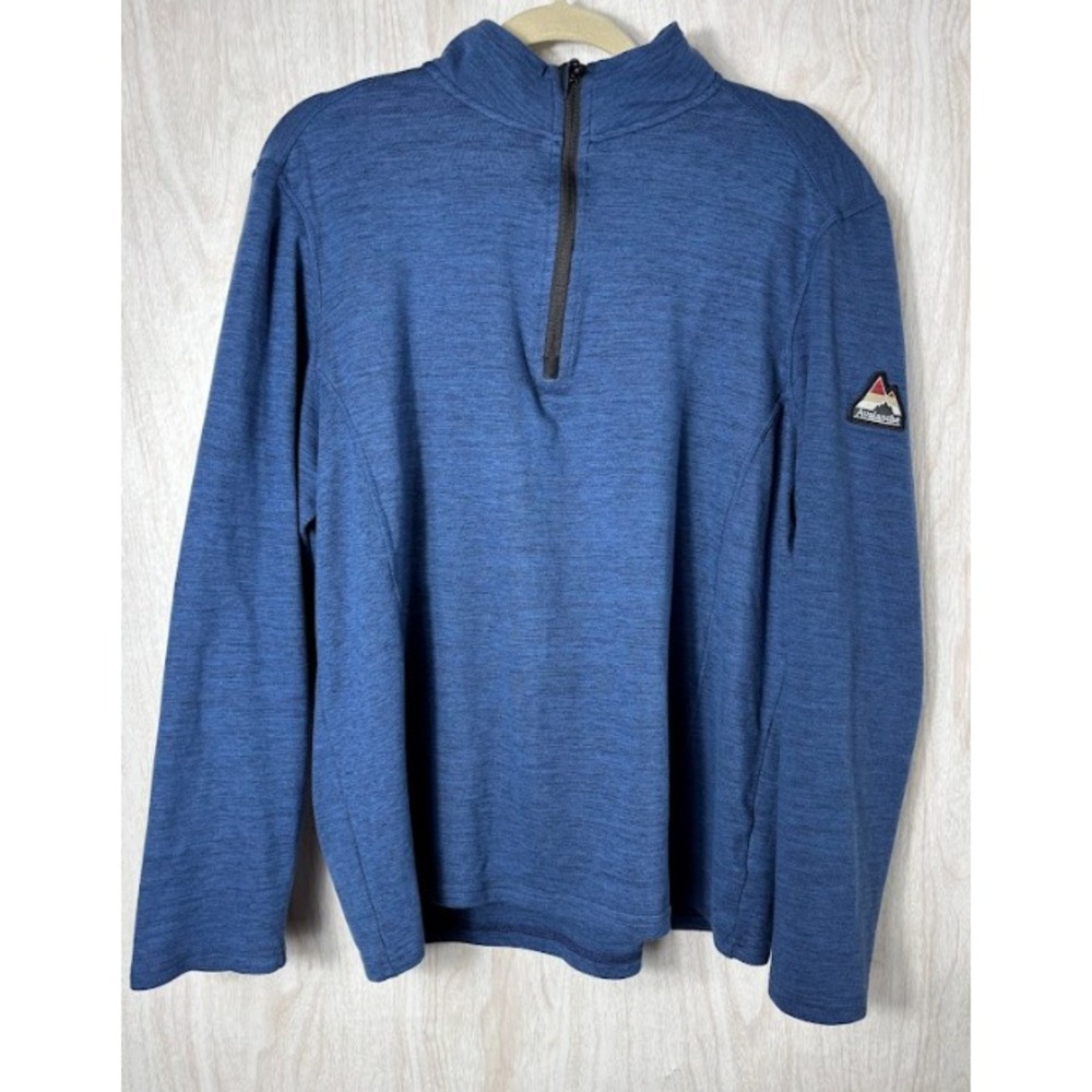 Avalanche 1/4 Zip Pullover Womens XL Blue Hiking Outdoor Active Long Sleeve